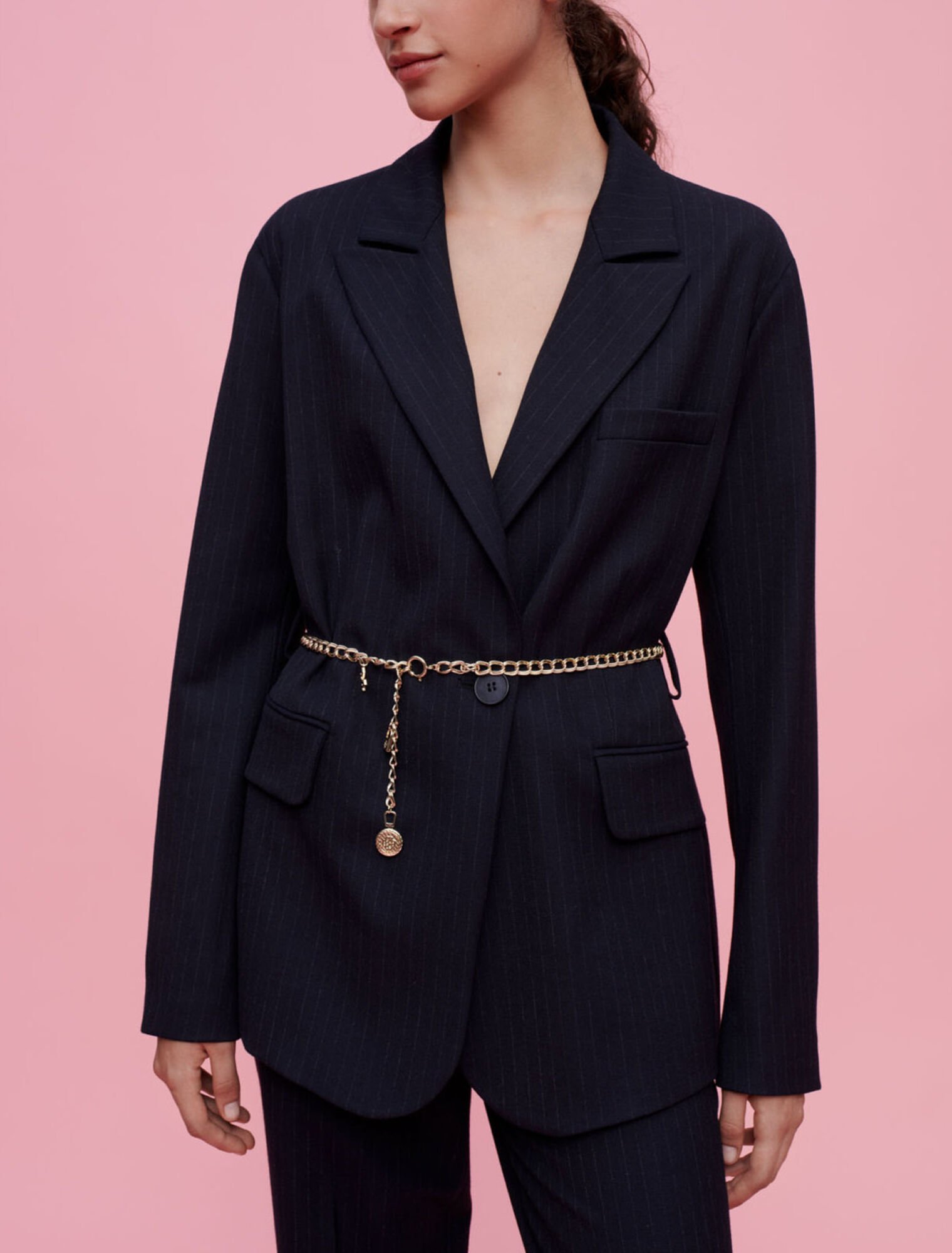 Veste de tailleur à rayures tennis