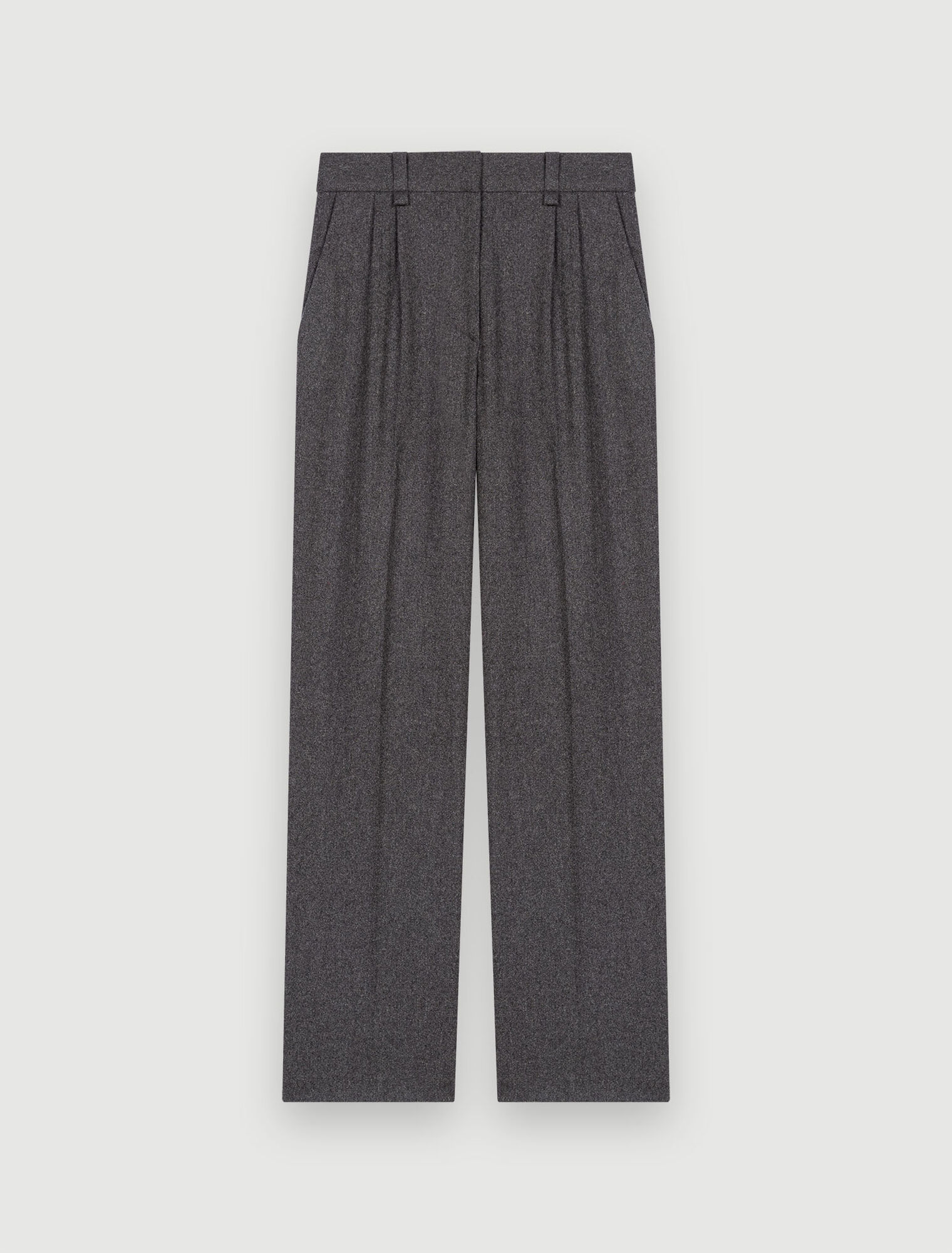 Pantalon large en flanelle grise