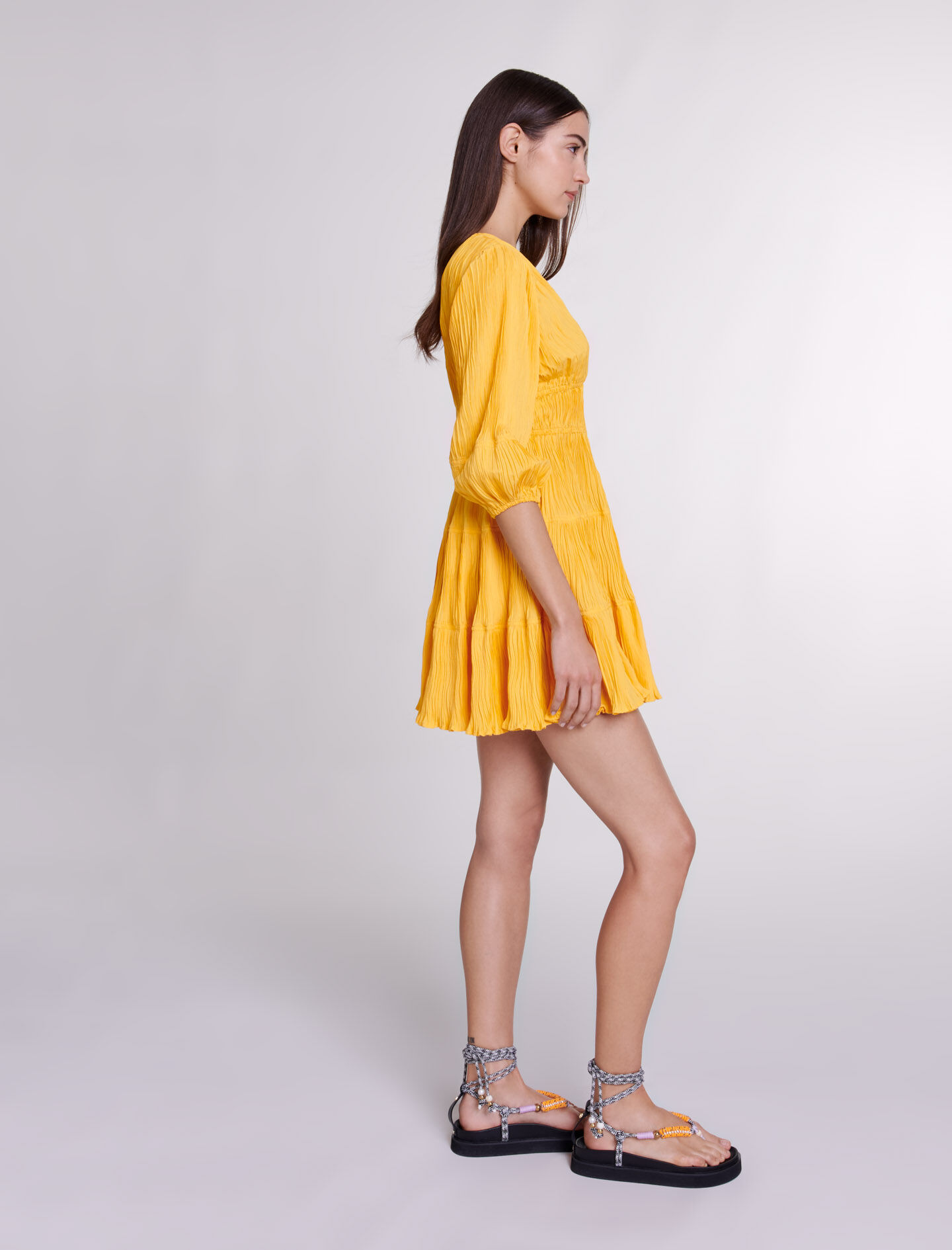 Robe courte froncee Robes courtes Maje