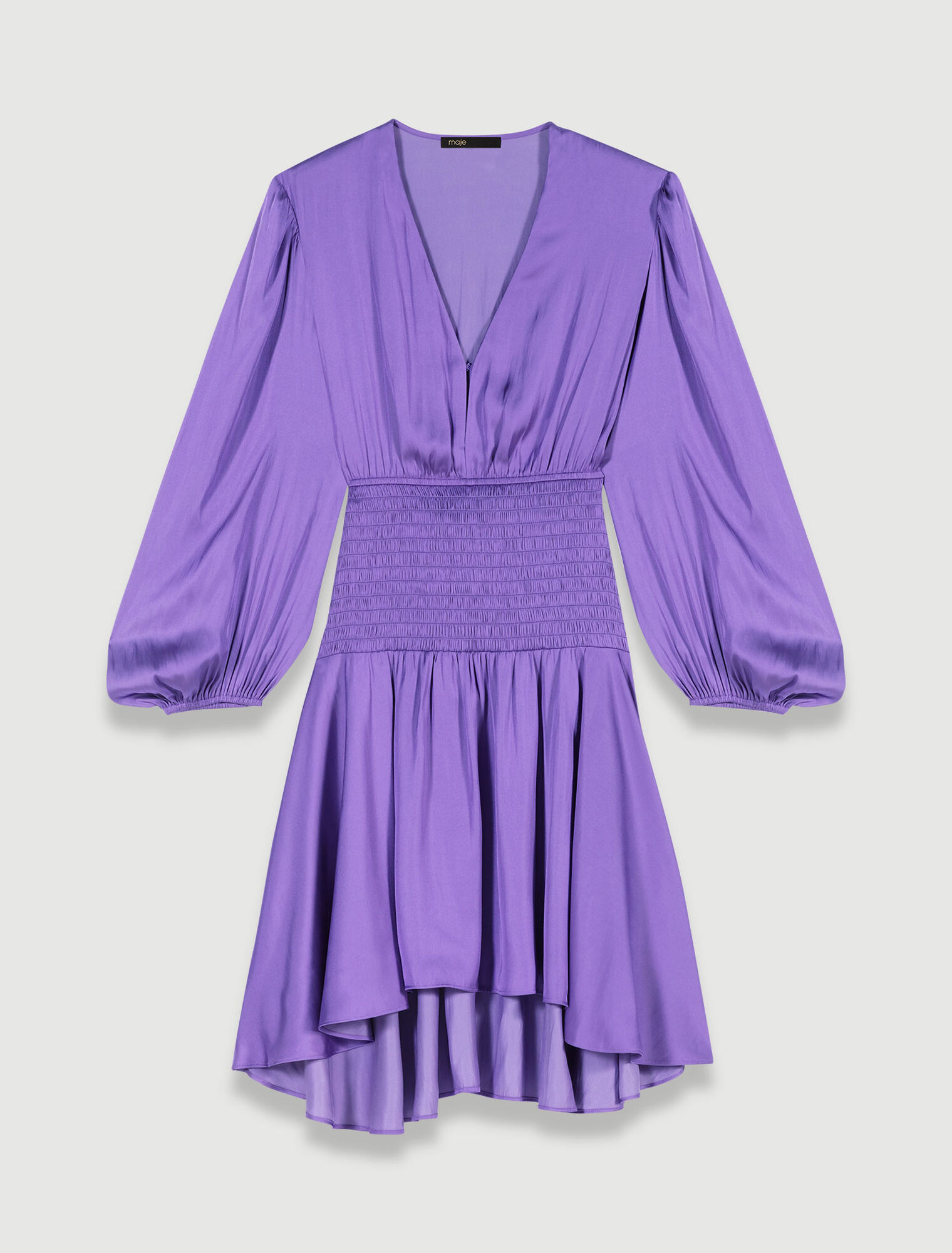 Robe courte satinée