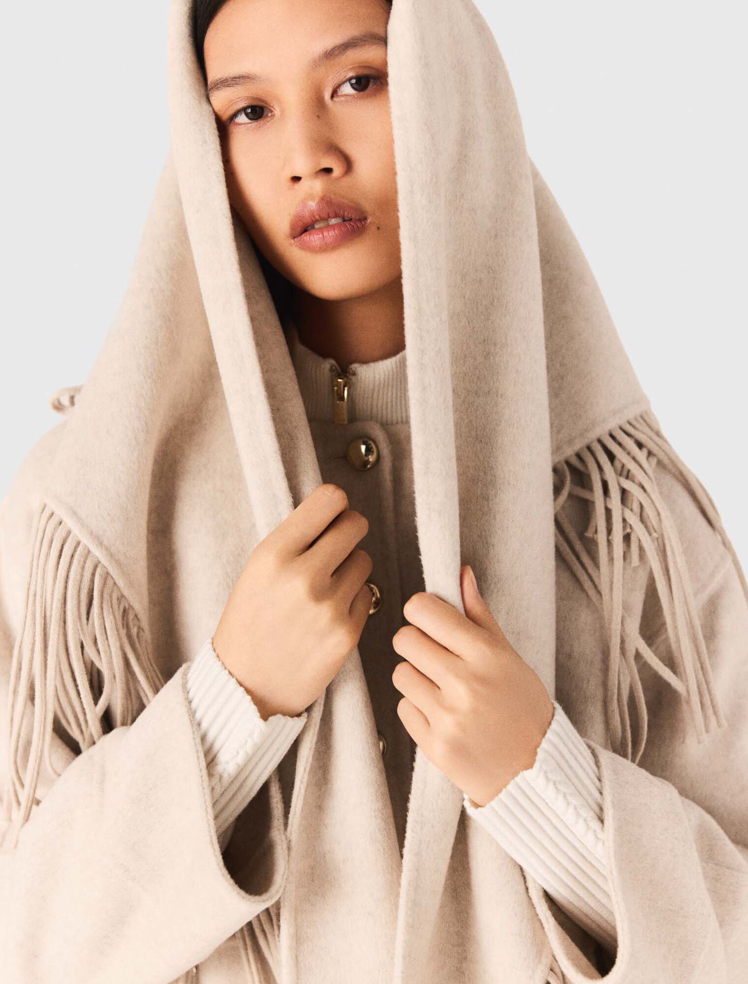 Manteau court en laine