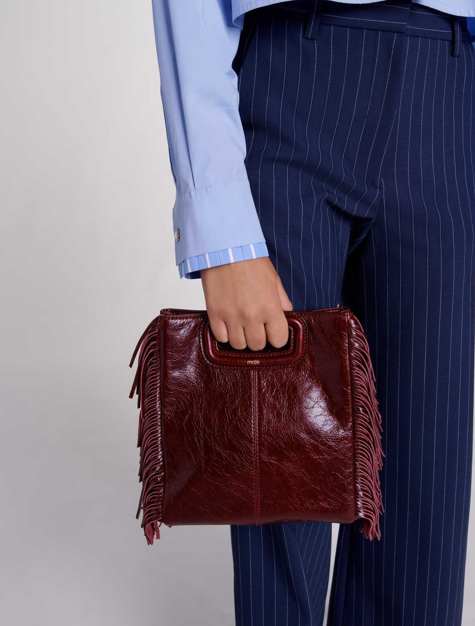 Sac M en cuir craquelé