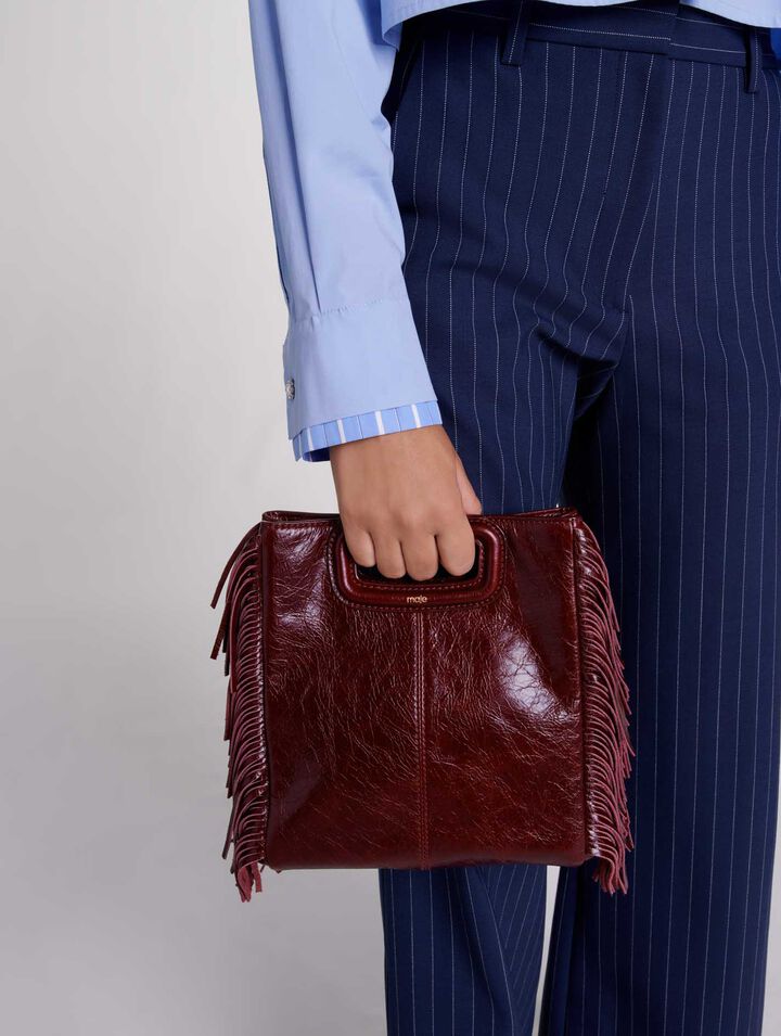 Sac M en cuir craquelé