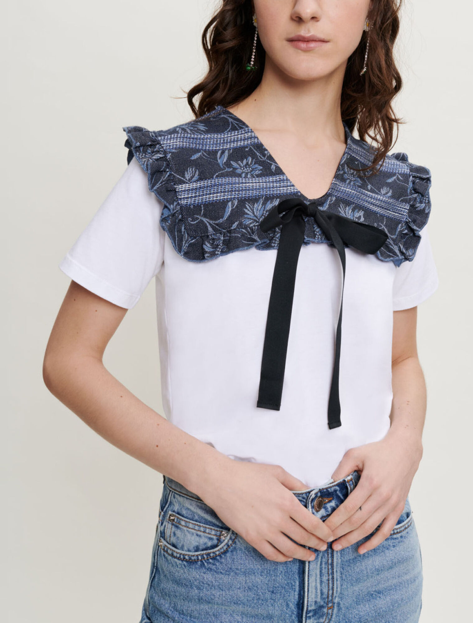 Tee-shirt en mix matière
