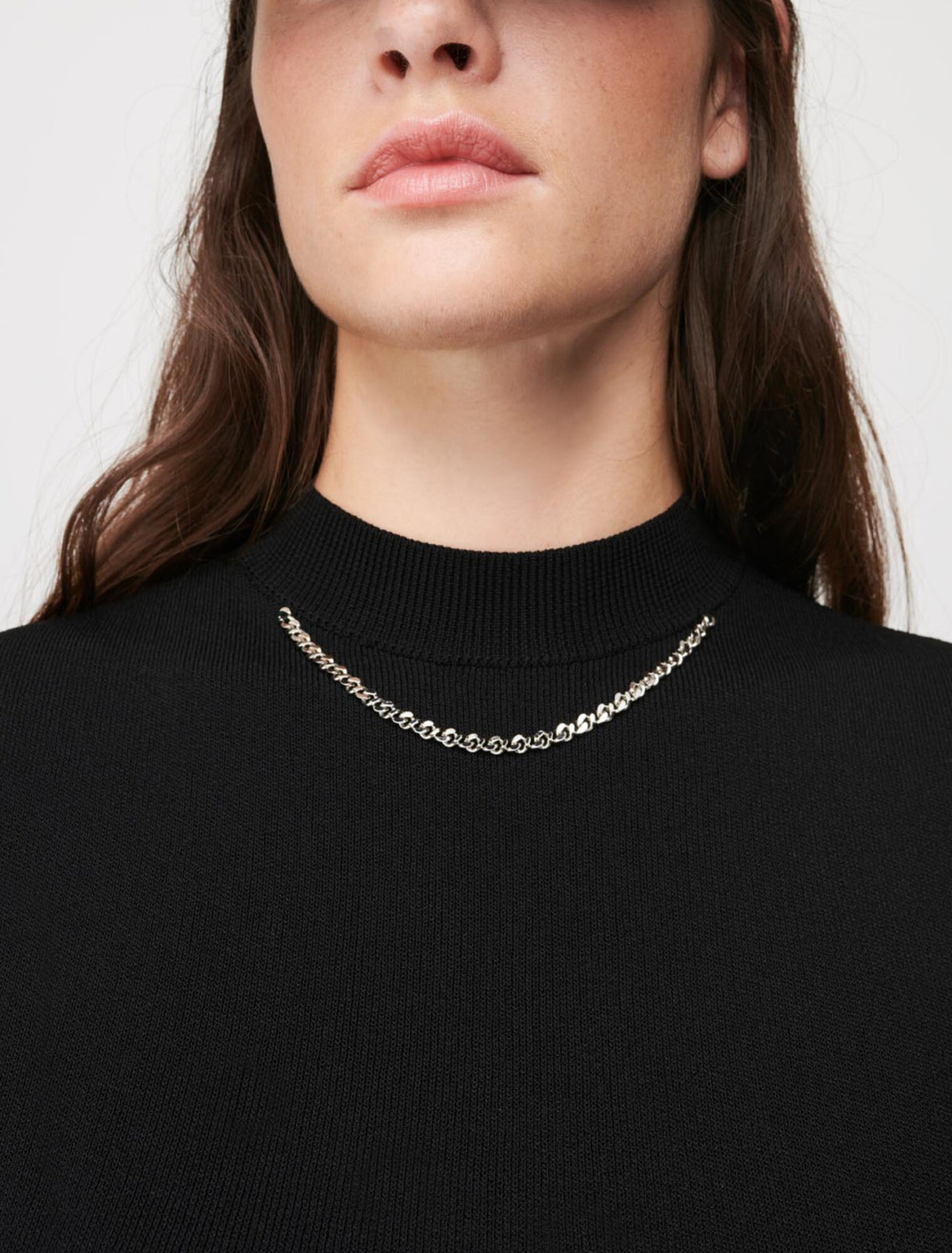 Robe en maille et en laine à carreaux