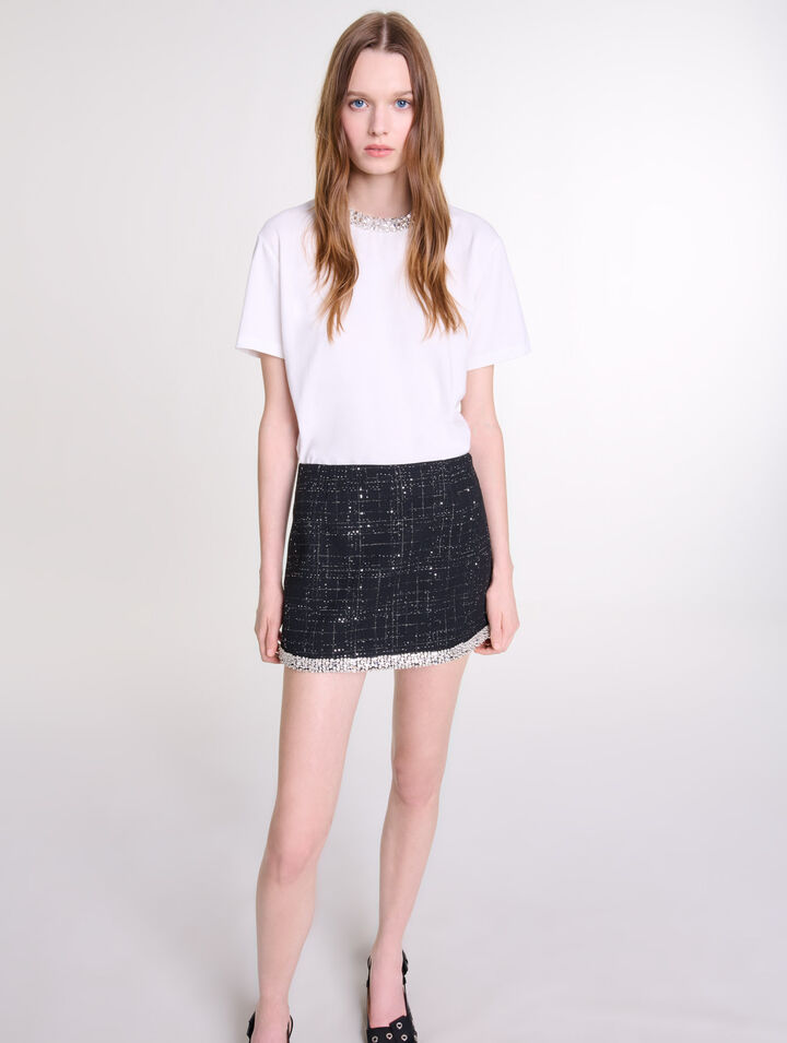 Jupe short à sequins