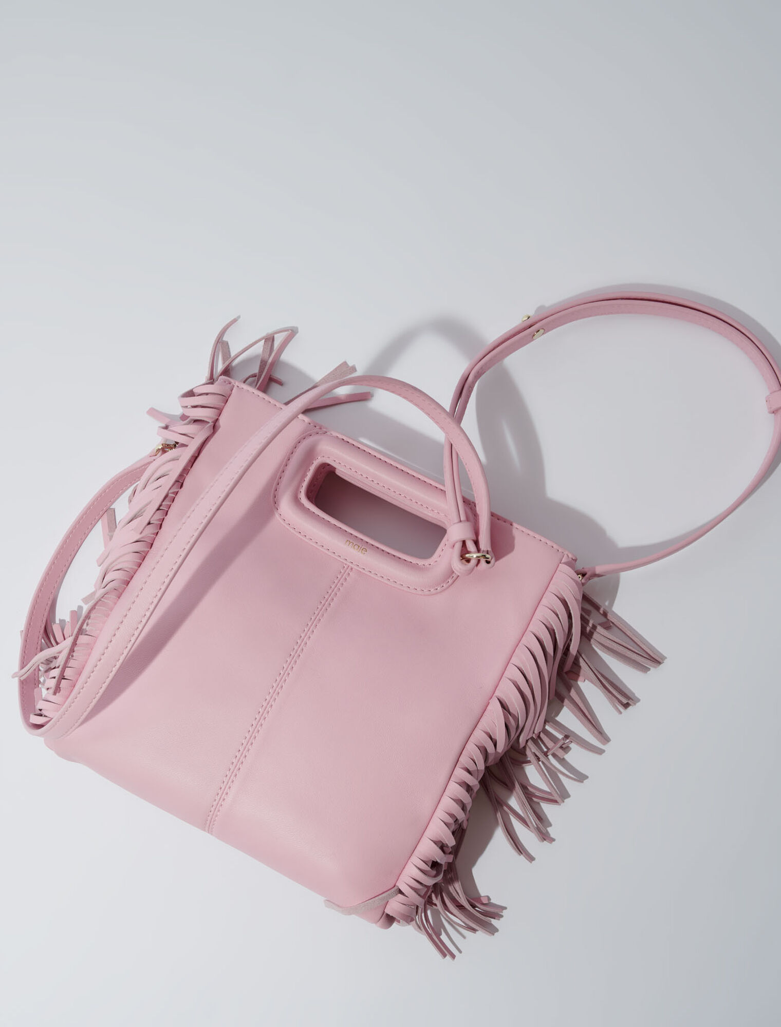 Sac M en cuir à franges
