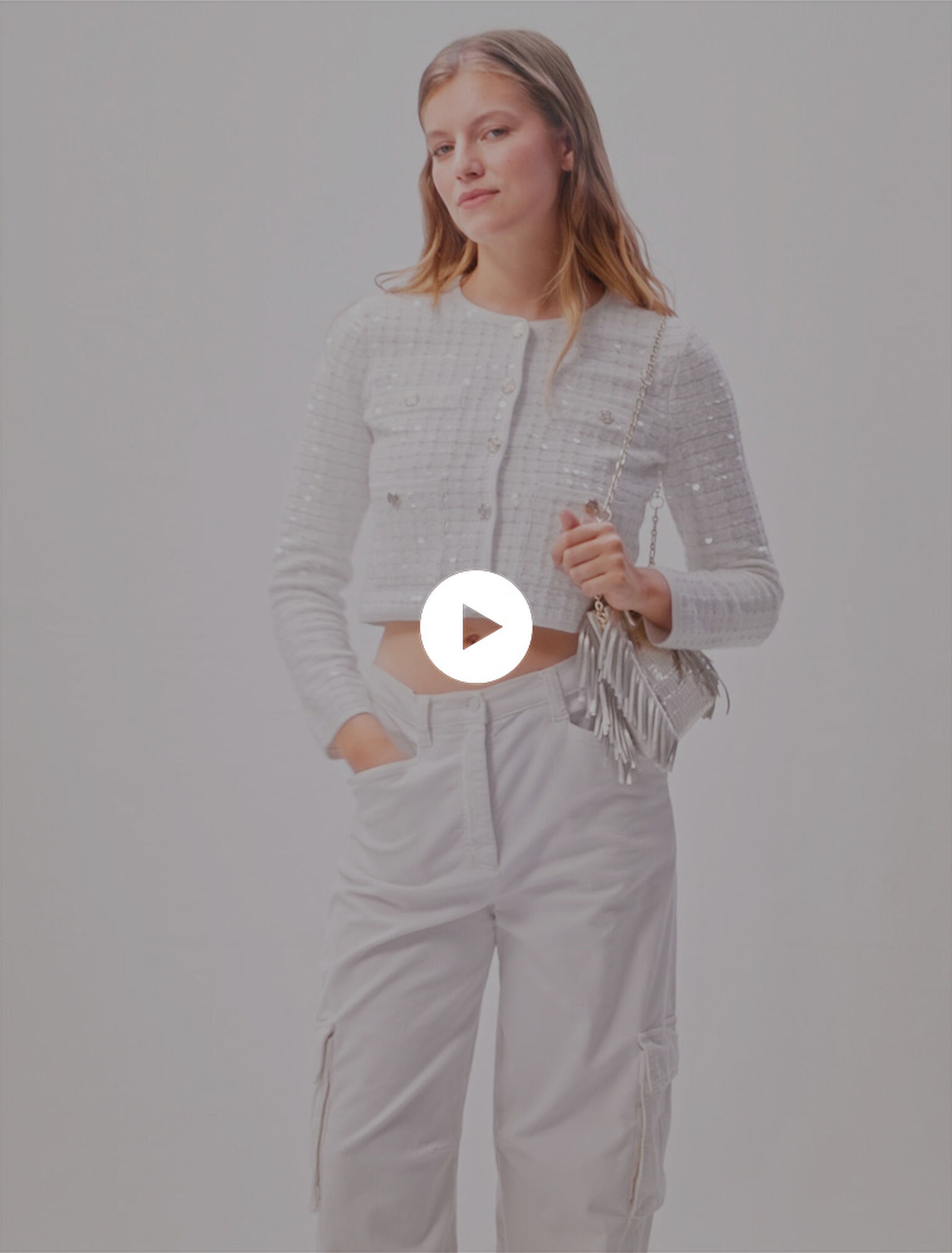 Cardigan en maille à sequins