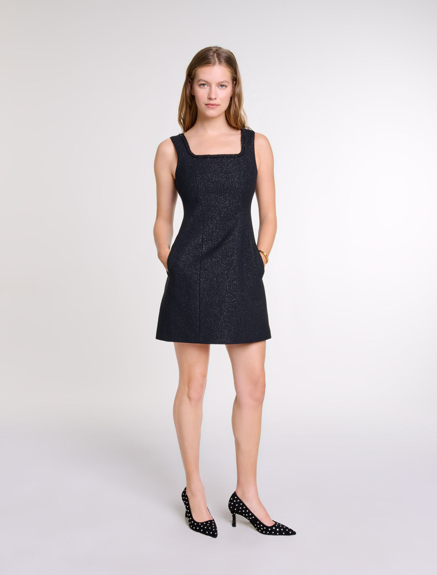 Robe courte à strass