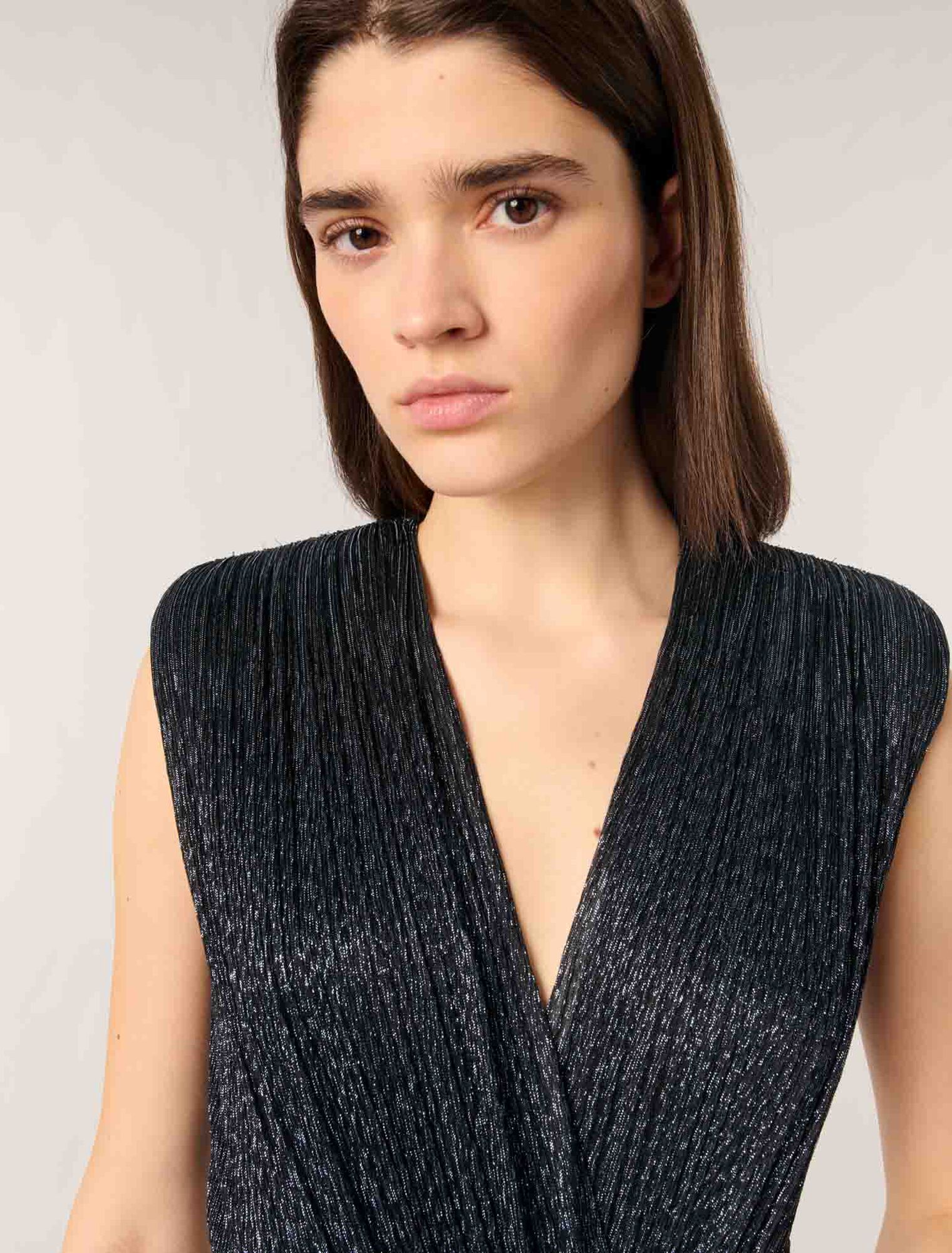 Robe courte métallisée