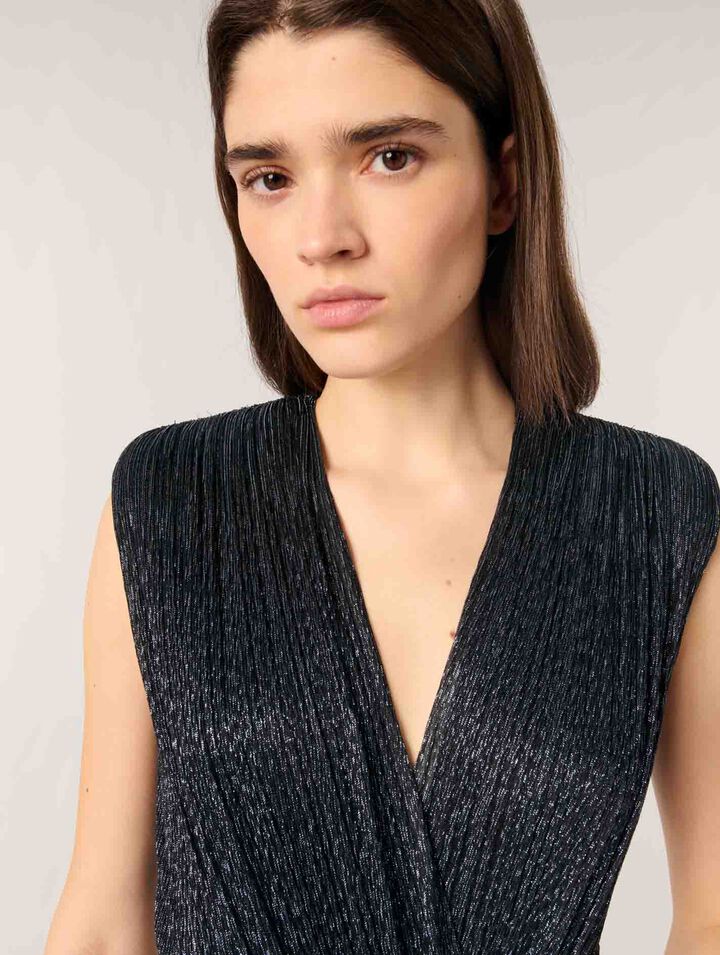 Robe courte métallisée