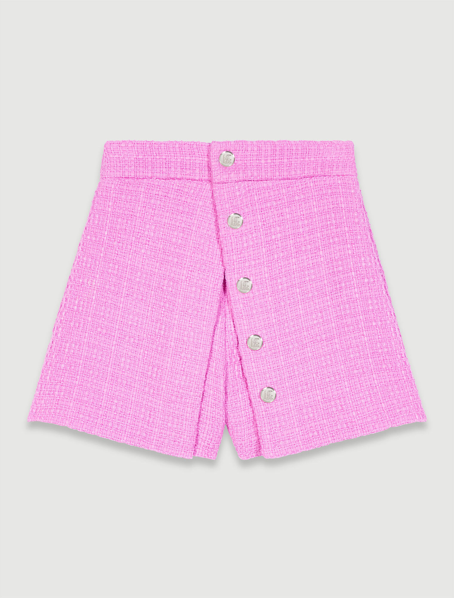Short en tweed à pan