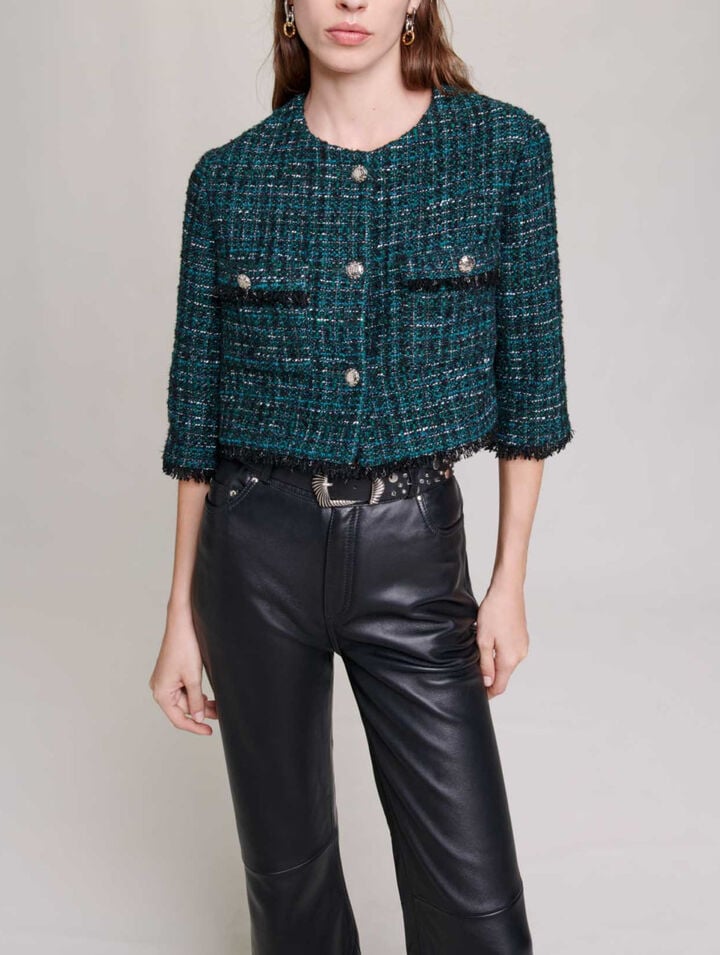 Veste courte en tweed