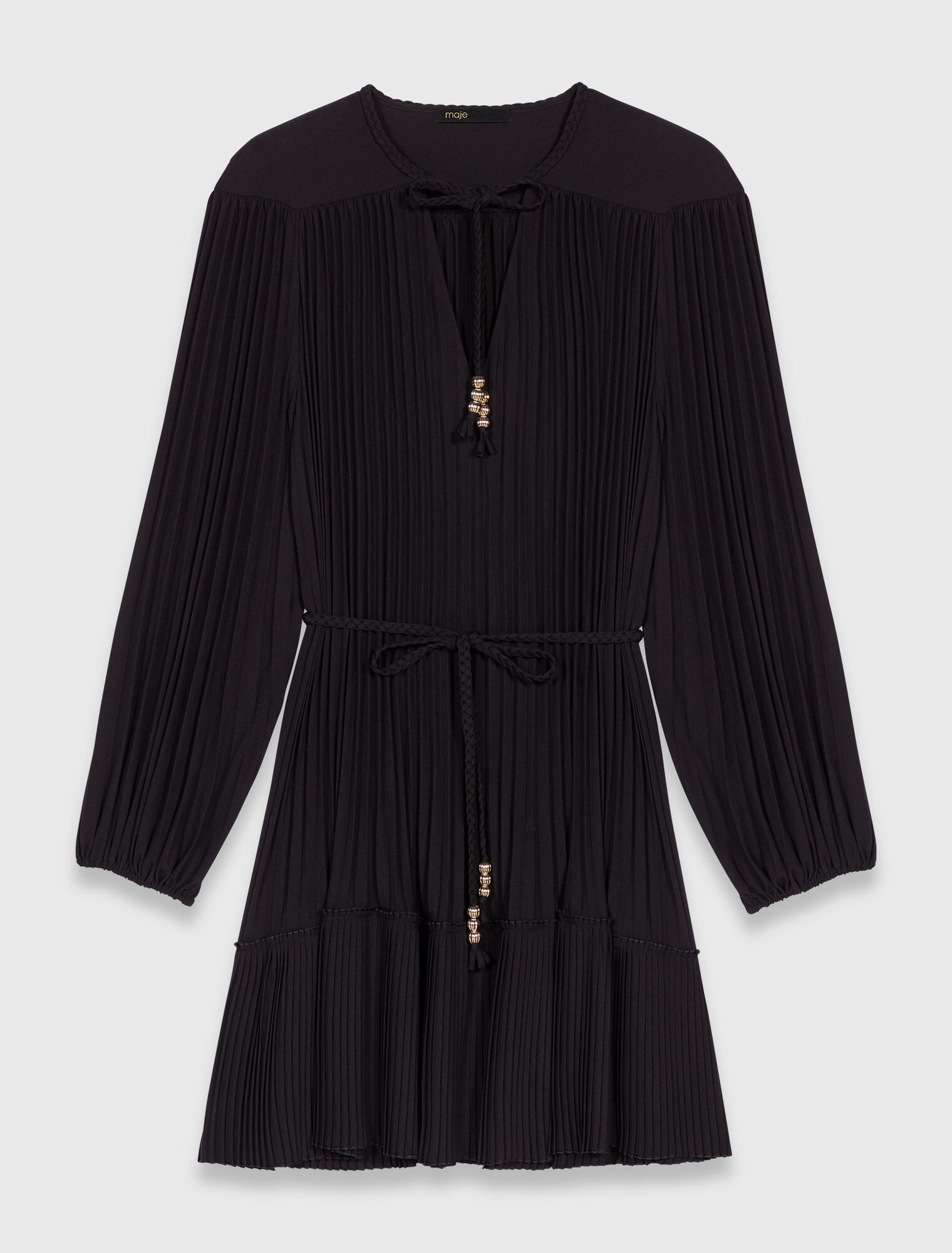 Robe courte plissée