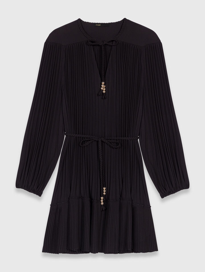 Robe courte plissée