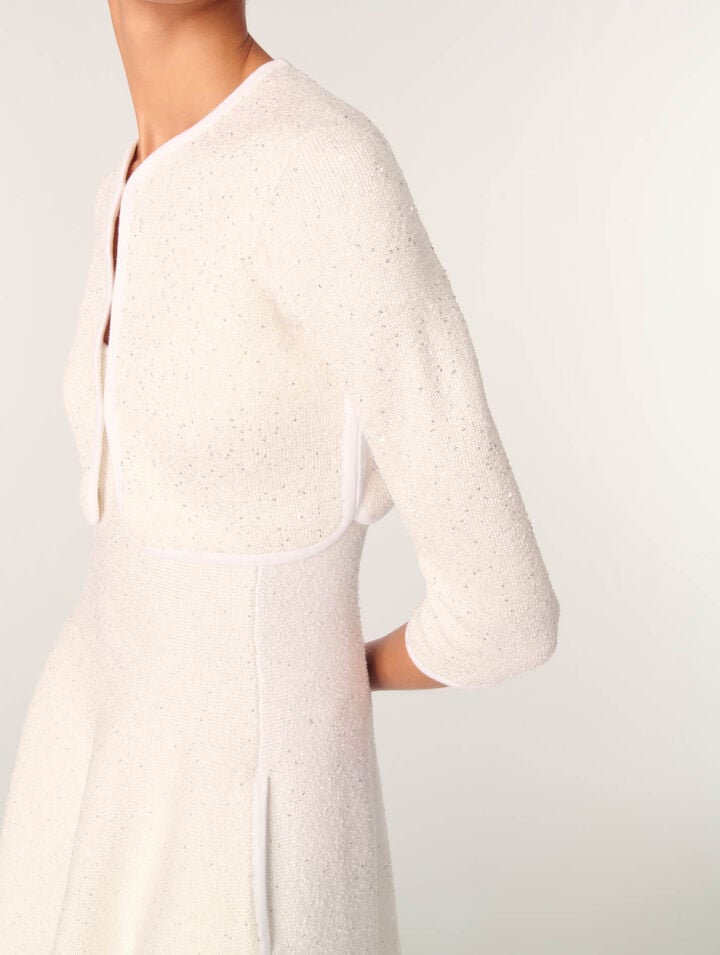 Cardigan court à strass