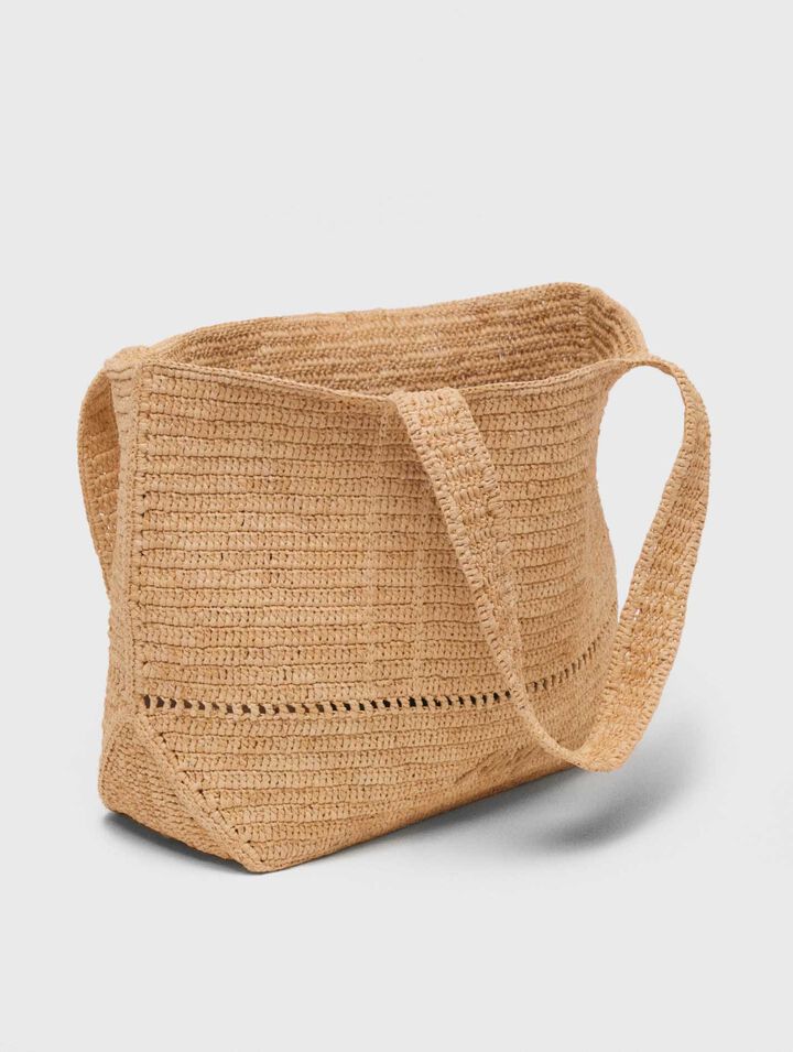 Cabas crocheté en raphia