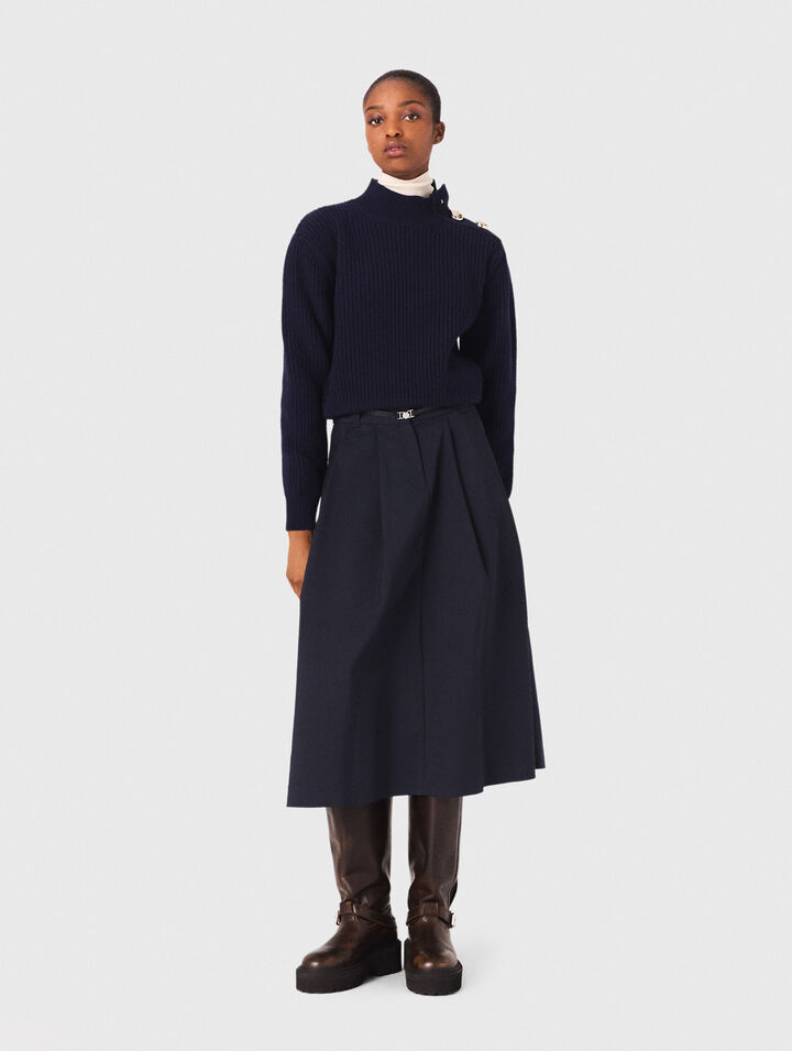 Pull en laine à col roulé