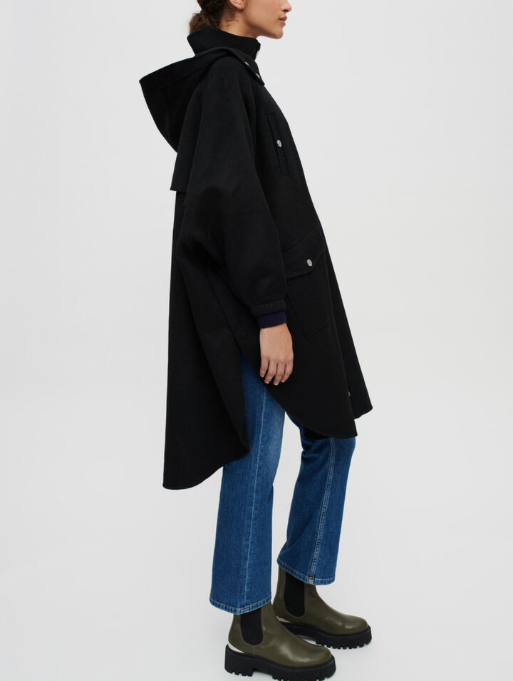 Manteau en double face oversize