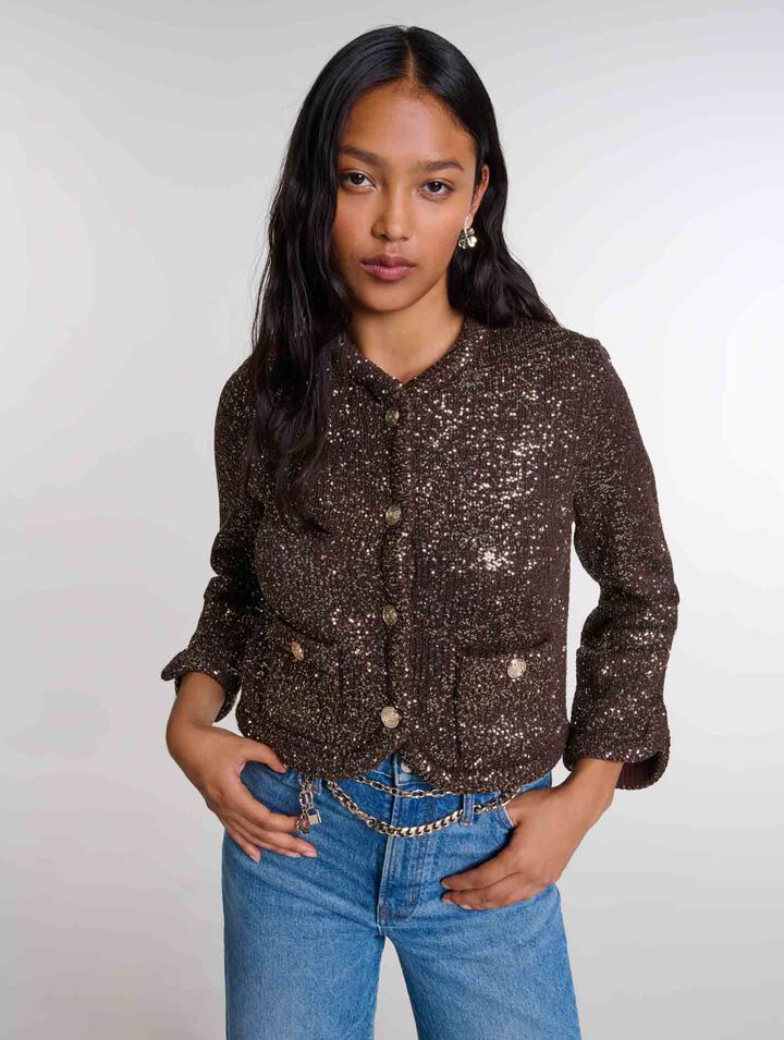 Cardigan à sequins