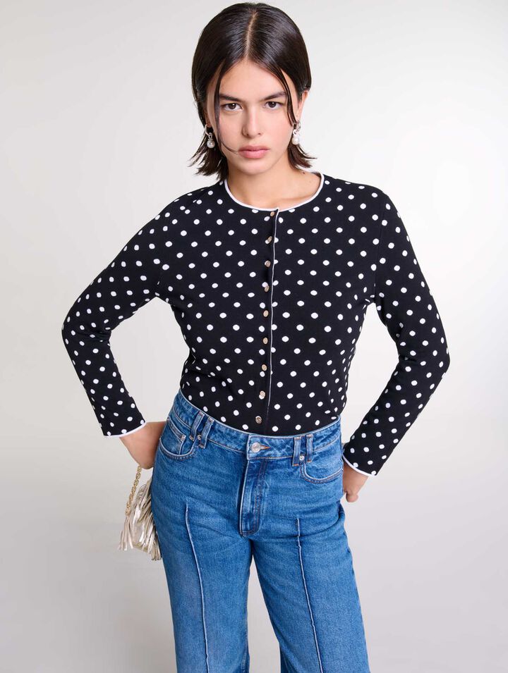 Cardigan en maille jacquard