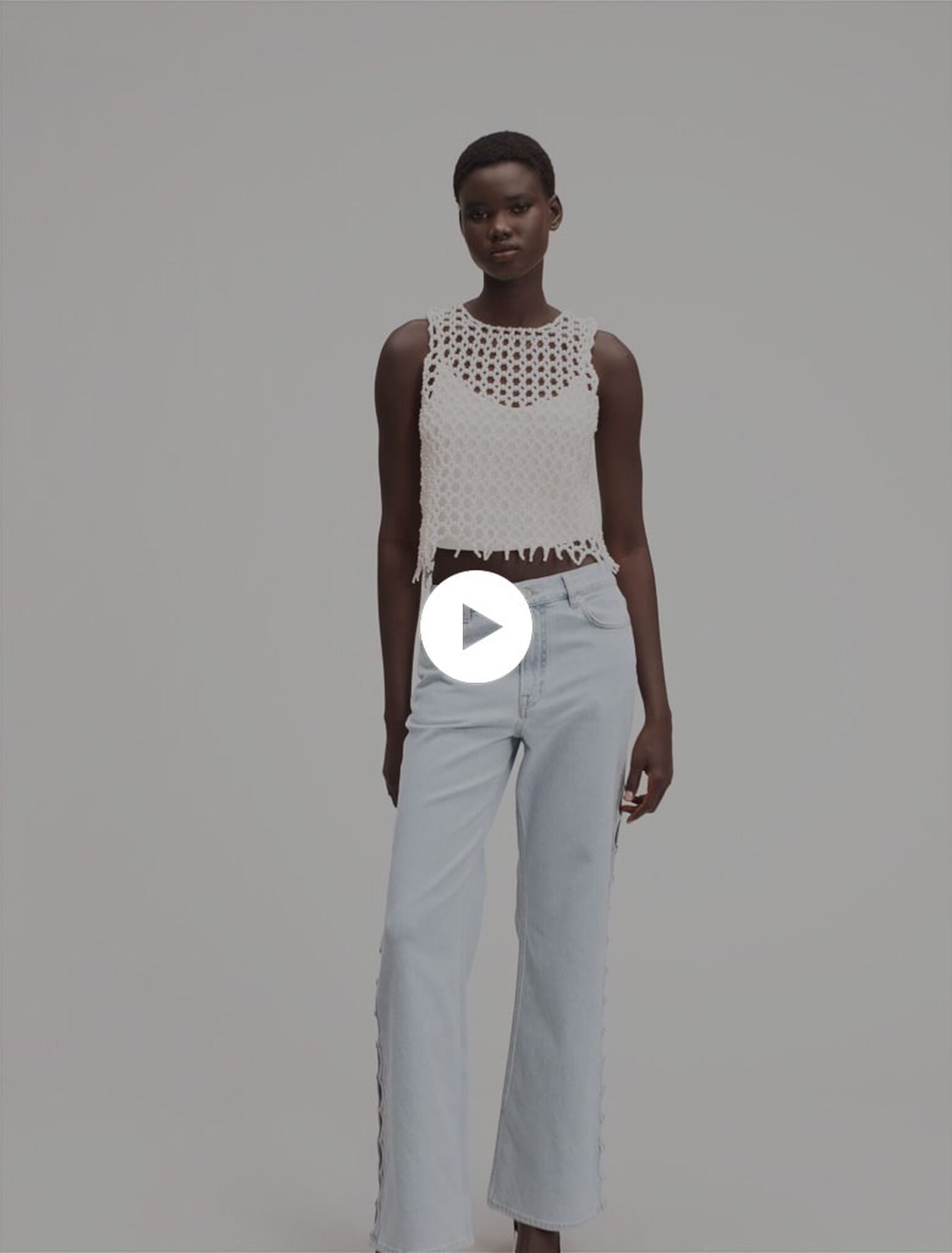Top en perles