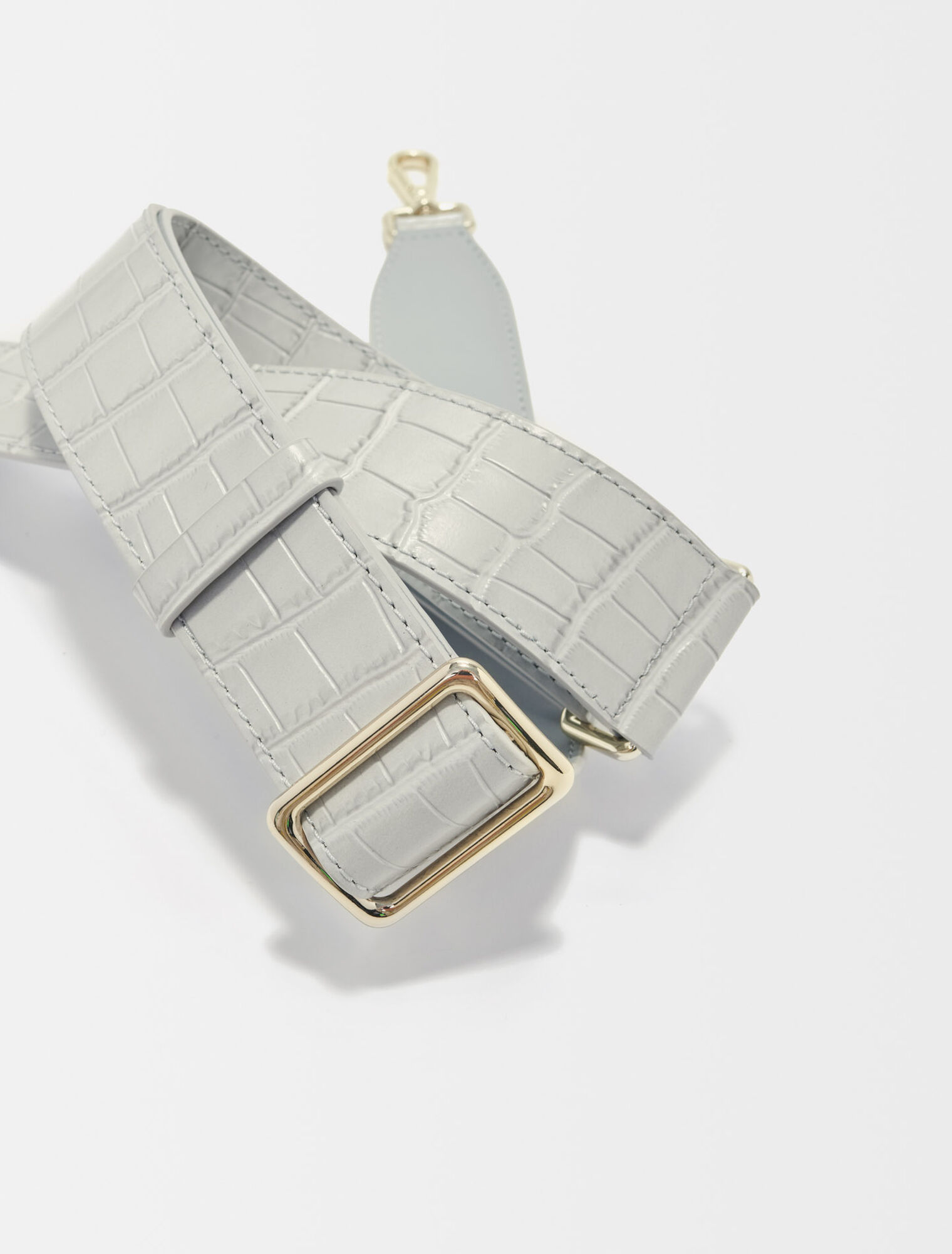 Bandoulière en cuir effet croco
