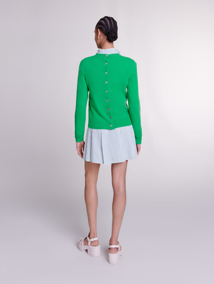 Cardigan en cachemire et laine