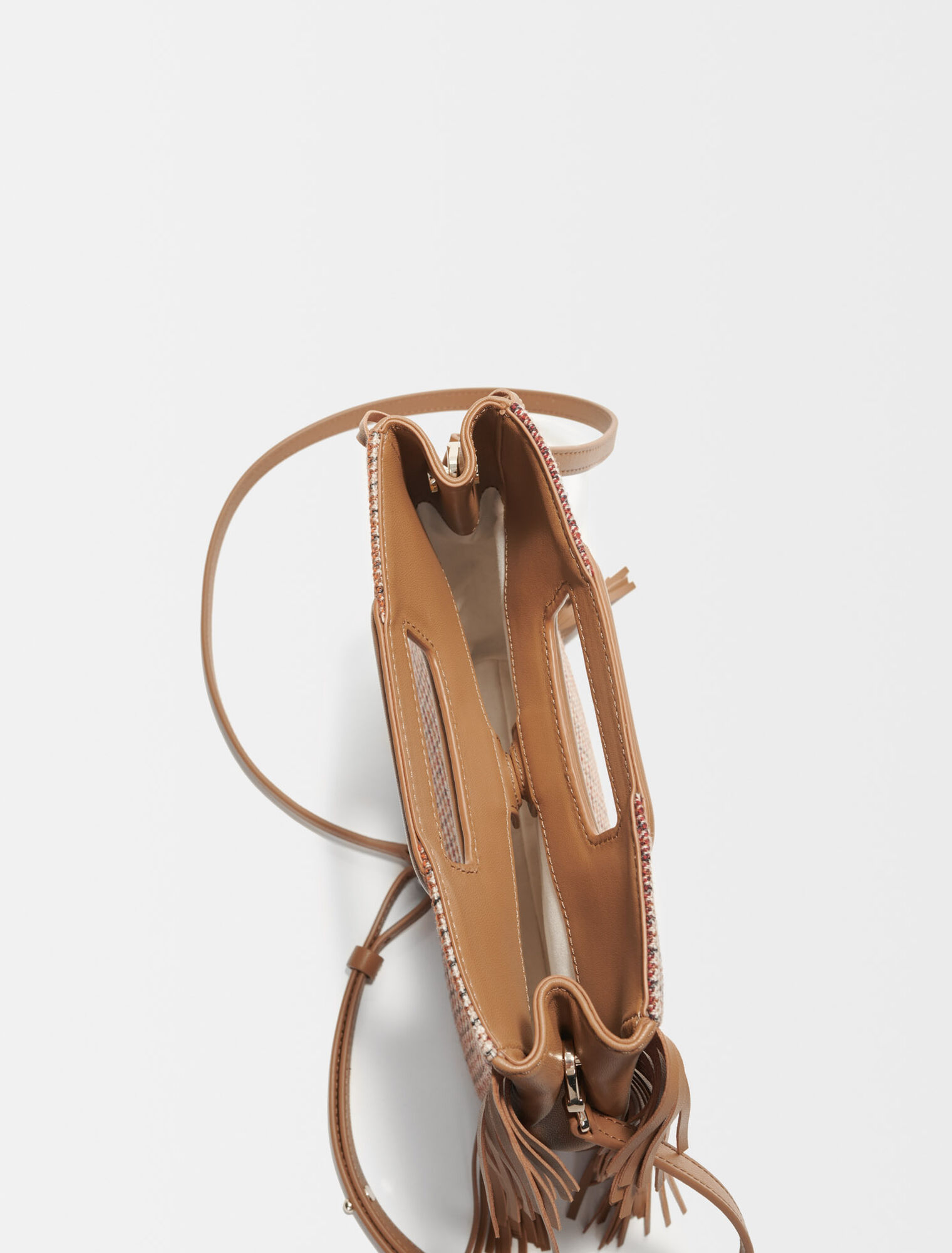 Sac M en toile à motifs pied-de-poule