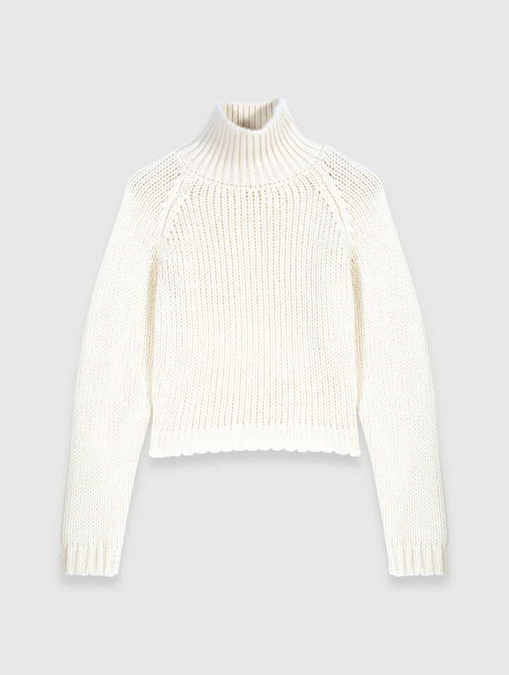 Pull court en maille dos lacé