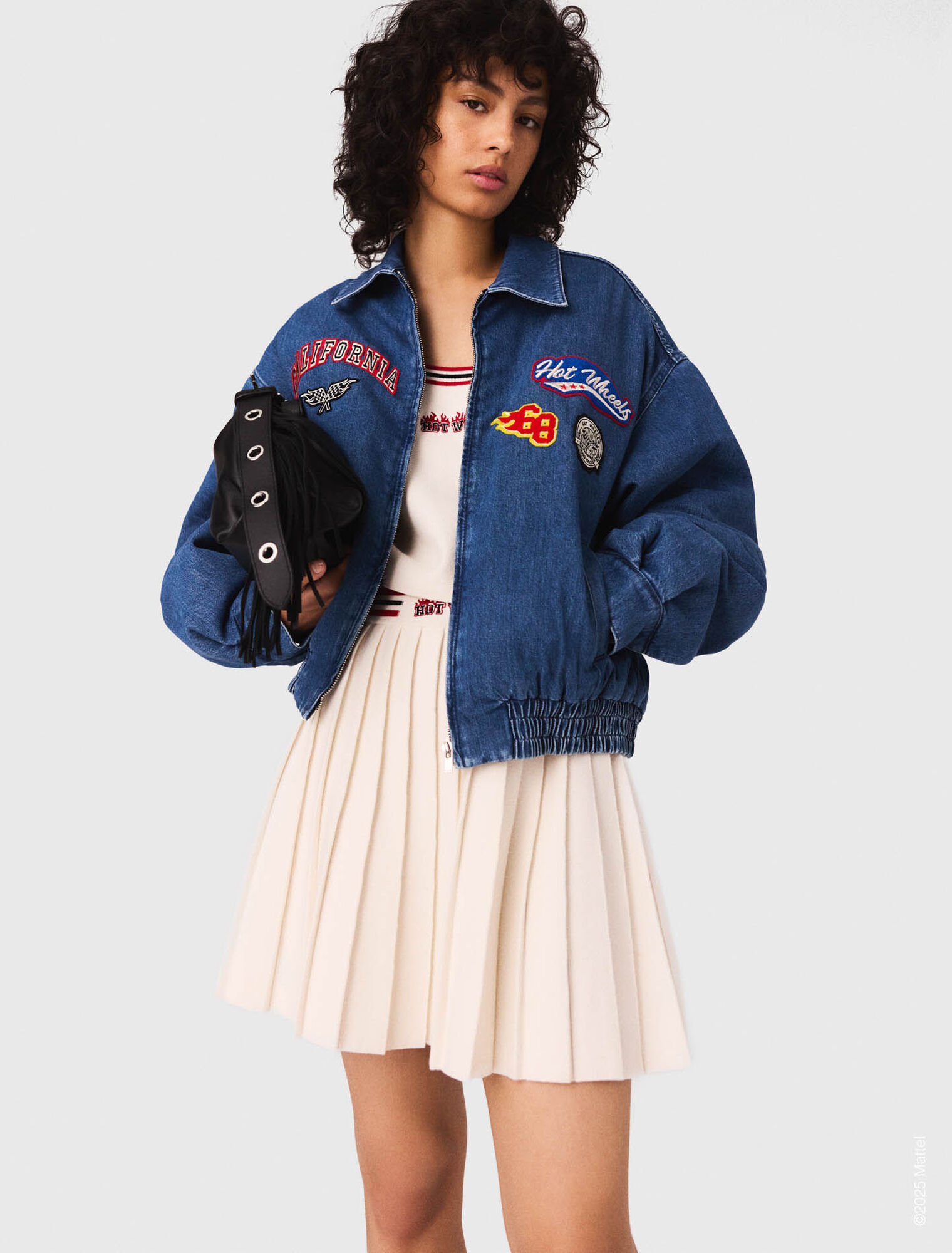 Veste denim oversize brodé