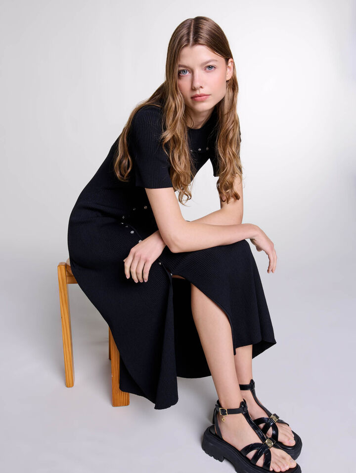 Robe longue en maille