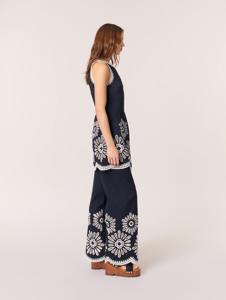 Robe courte avec détails crochet