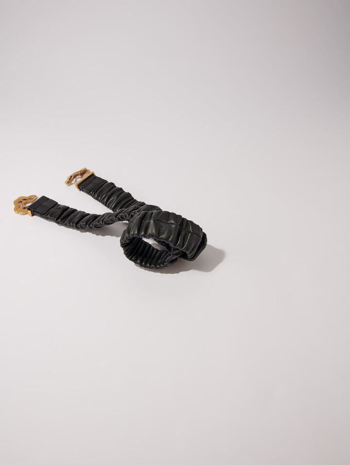 Ceinture en cuir élastique
