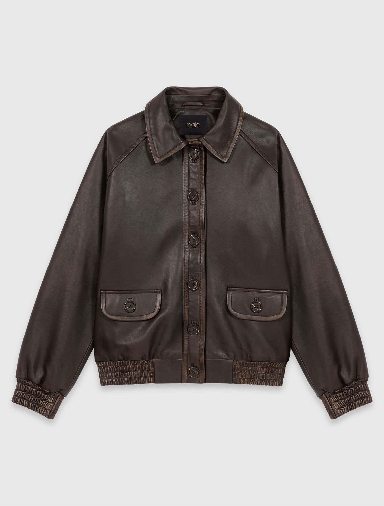 Blouson court en cuir