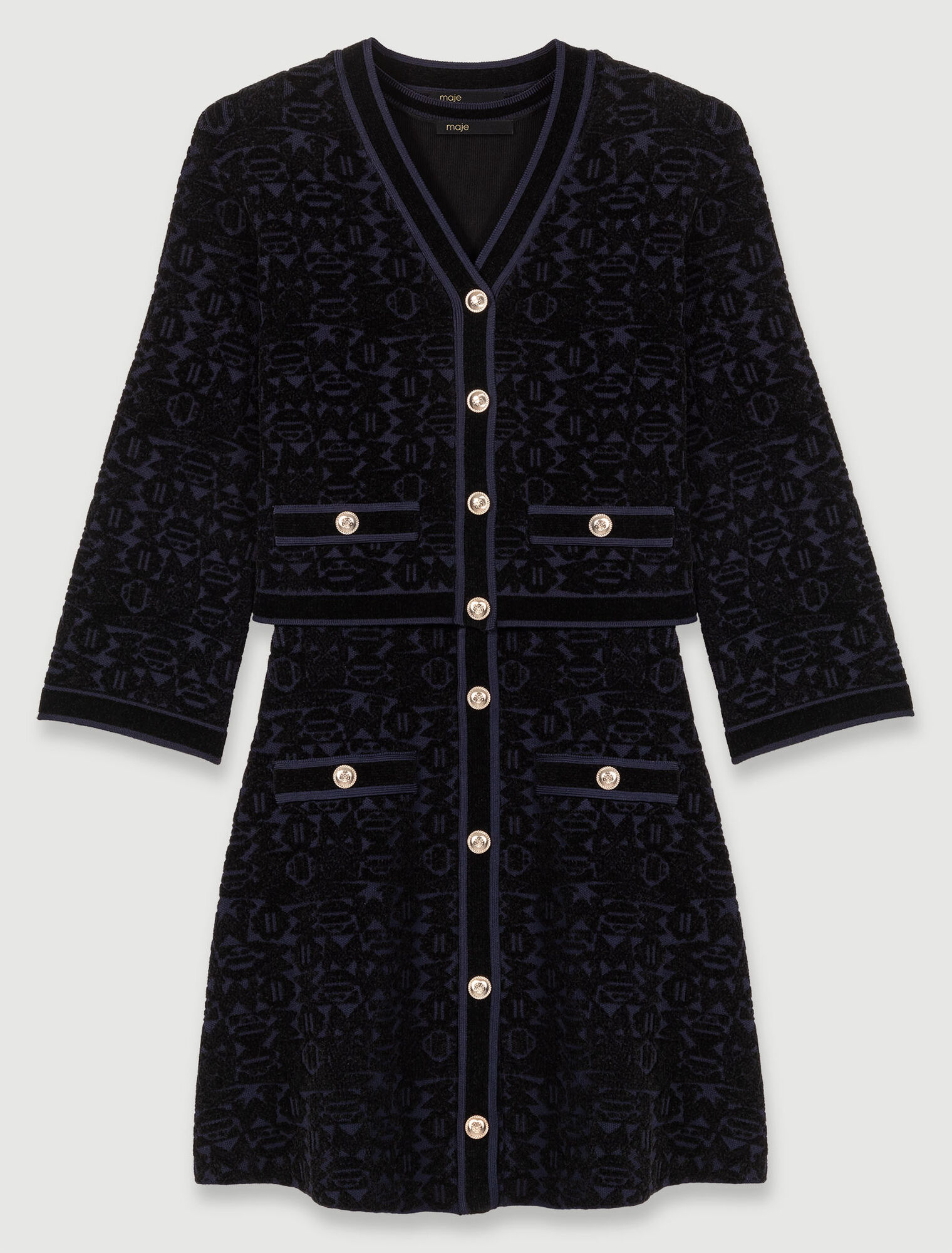 Robe 2-en-1 en maille velours