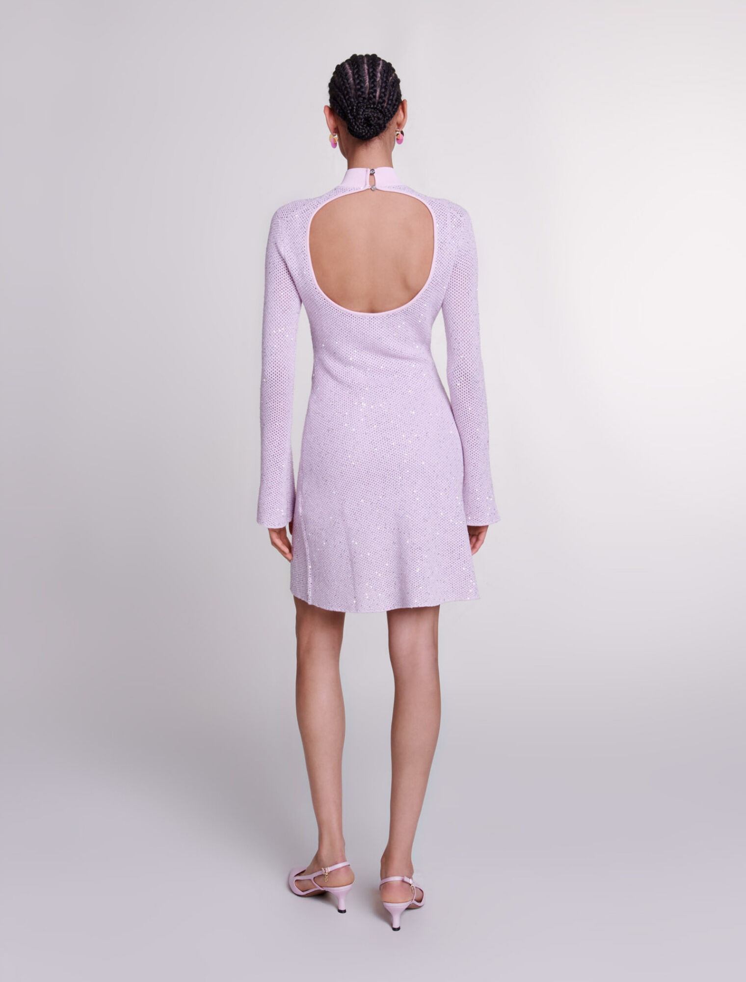 Robe en maille semi-transparente