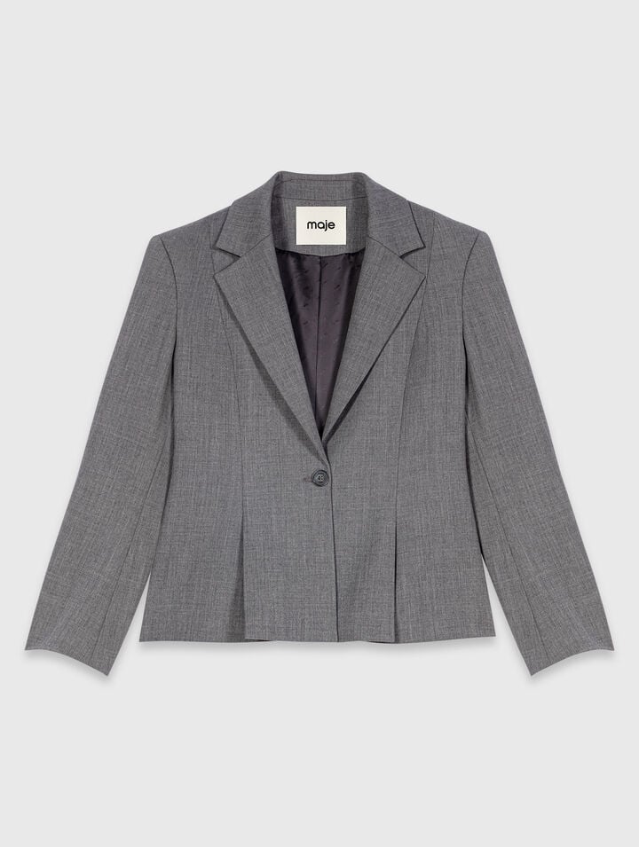 Veste tailleur courte cintr&eacute;e
