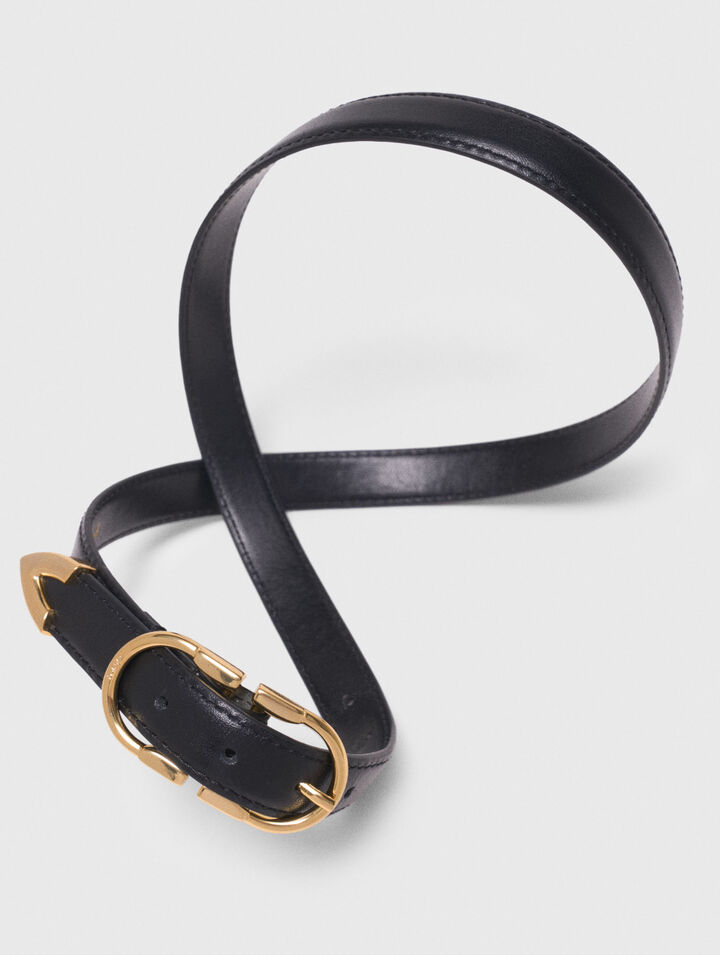 Ceinture en cuir à double boucle