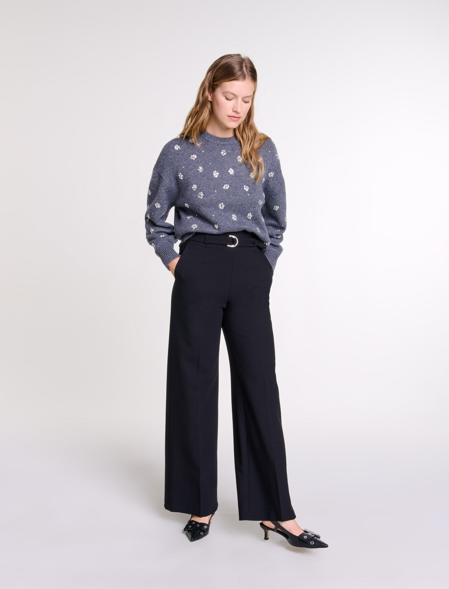 Jean maje taille haute online