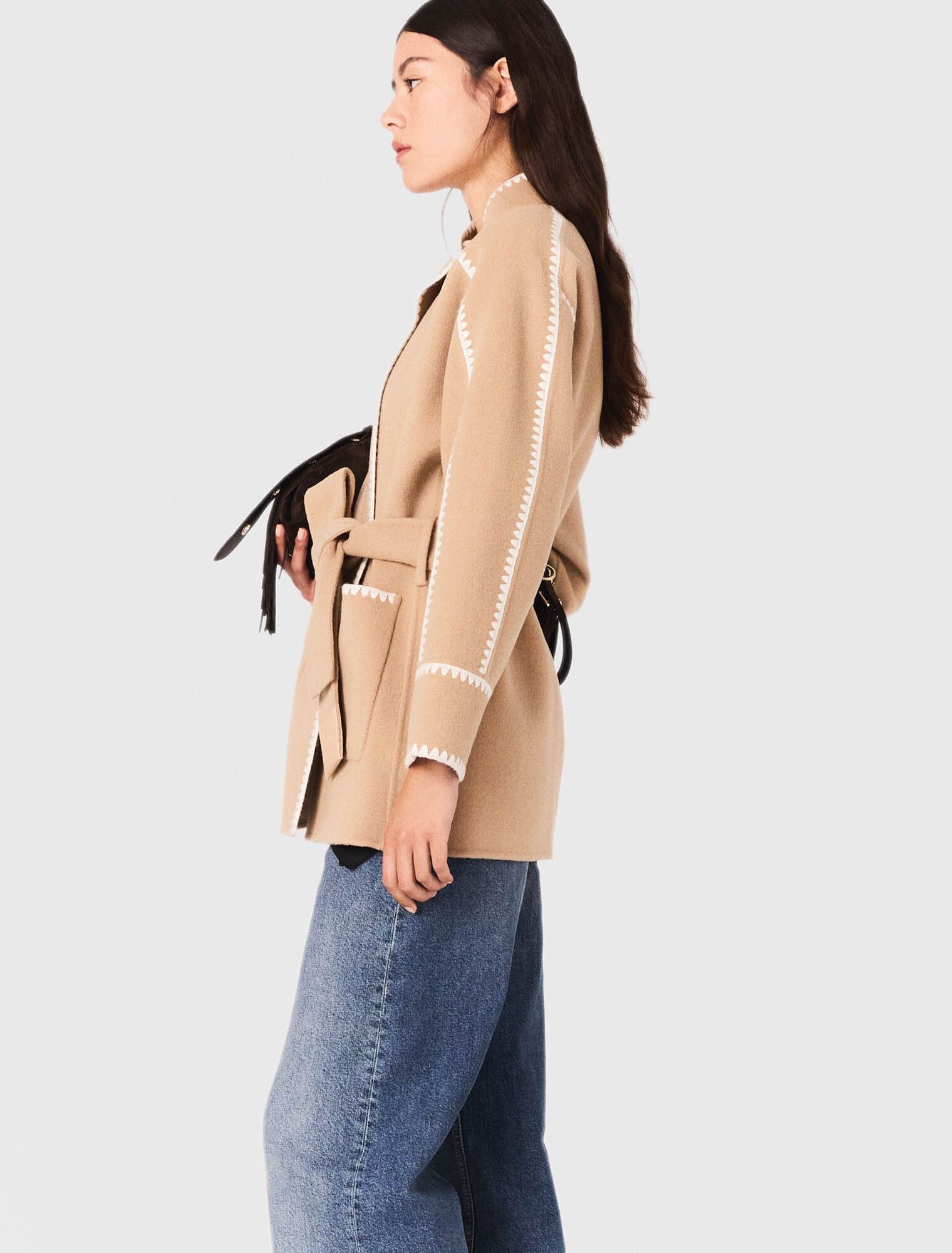 Manteau court double face
