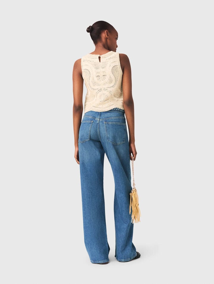 Top sans manches en crochet