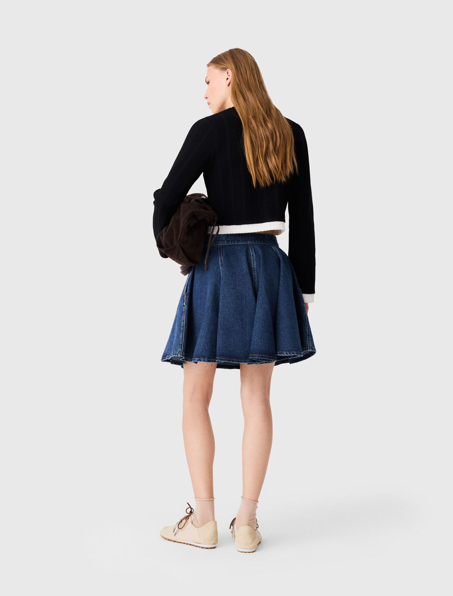 Cardigan avec bande contrast&eacute;e