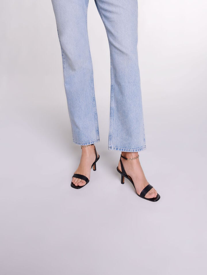 Sandales en cuir à talons