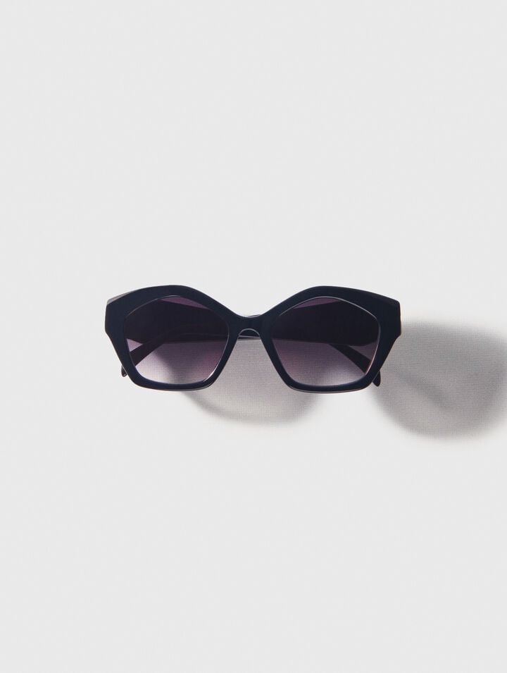 Lunettes cat eye en acétate noir