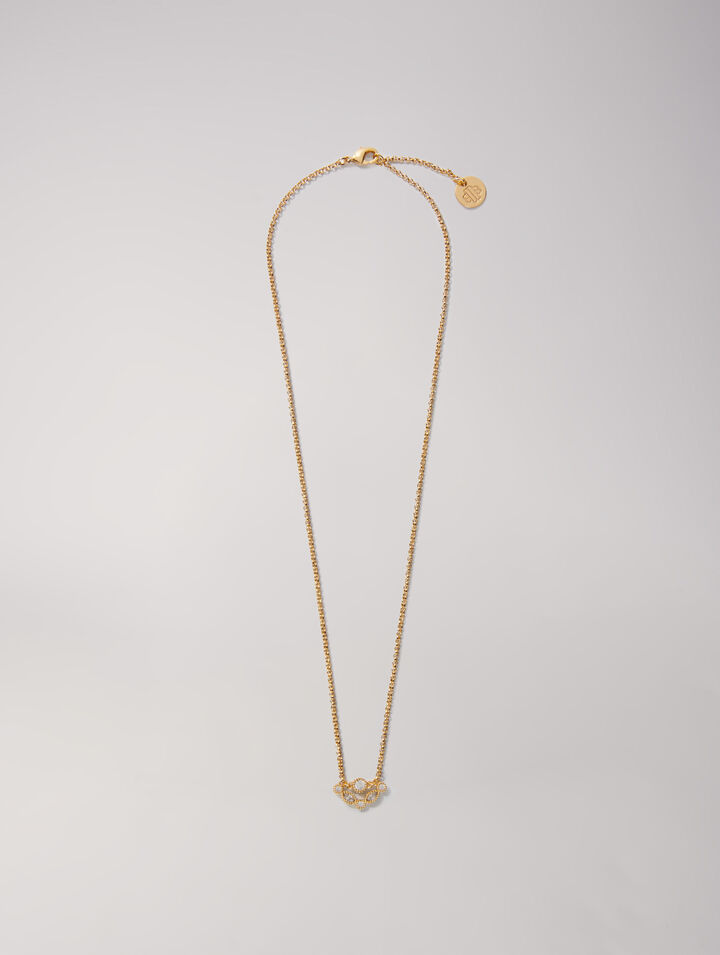 Collier doré orné de strass