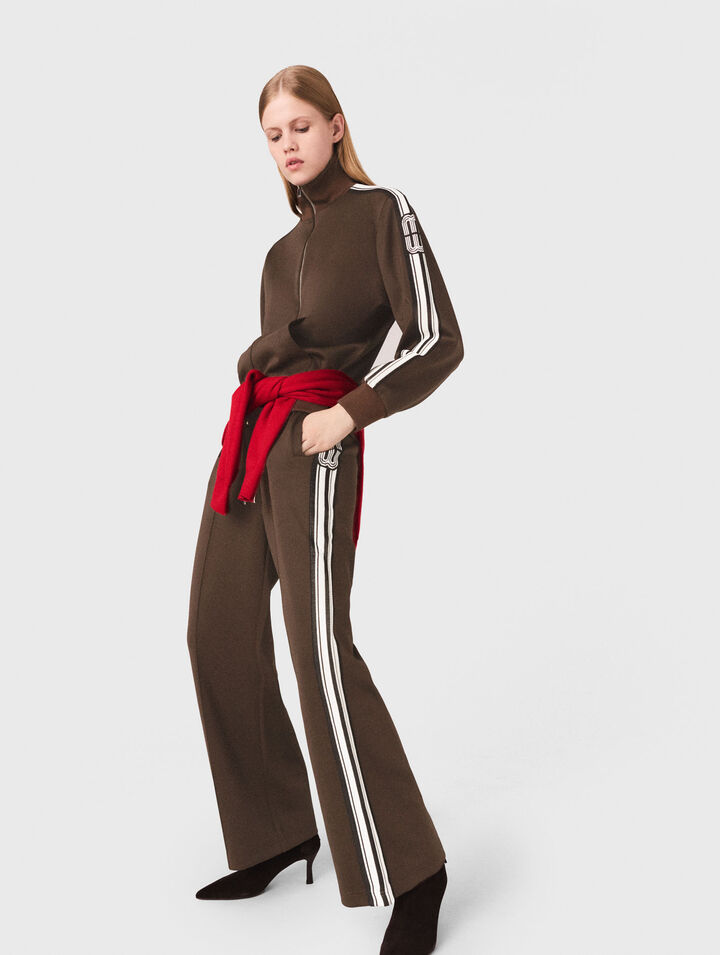 Sweatshirt avec bandes droites