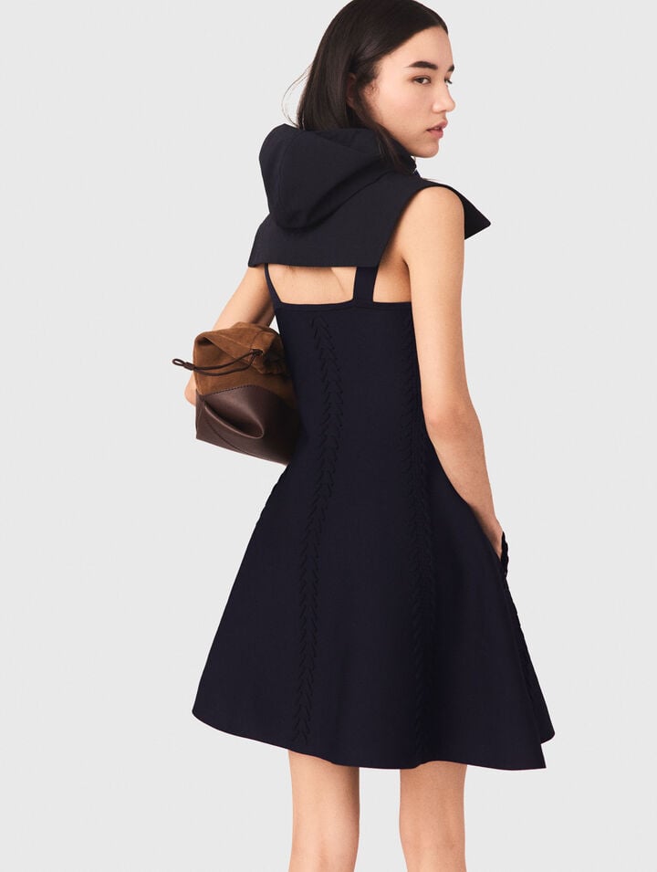 Robe patineuse courte en maille