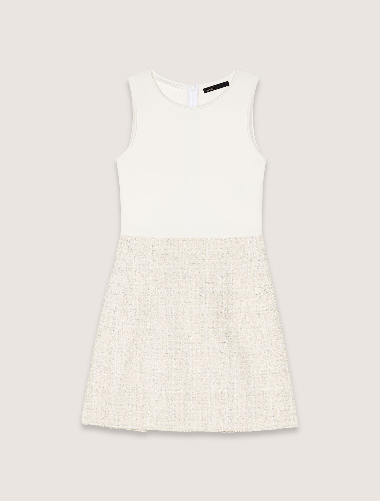 Robe courte 2-en-1 en tweed