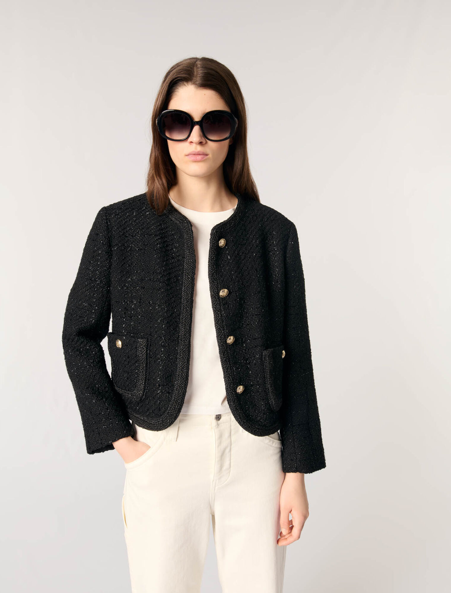 Veste courte en tweed